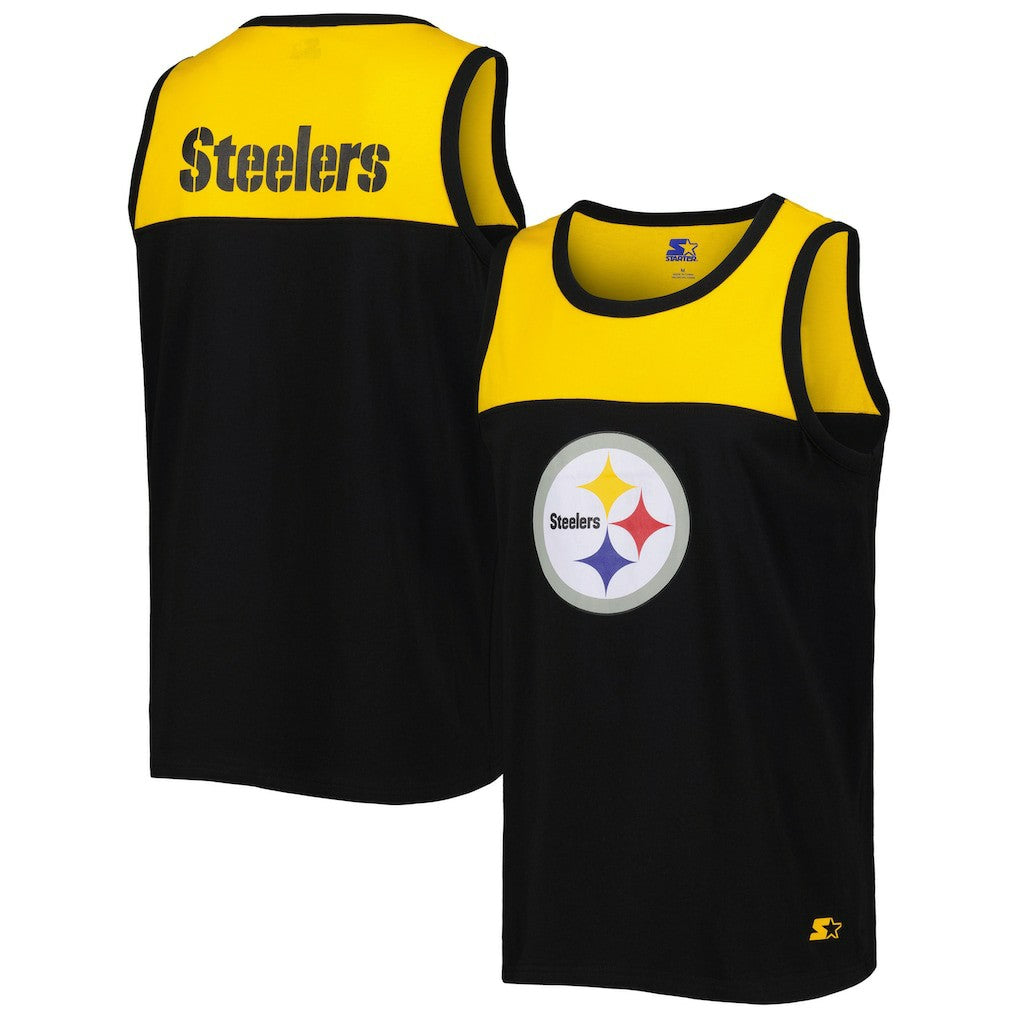 Pittsburgh Steelers Starter Logo Touchdown Fashion Tank Top Black/Gold | NFL