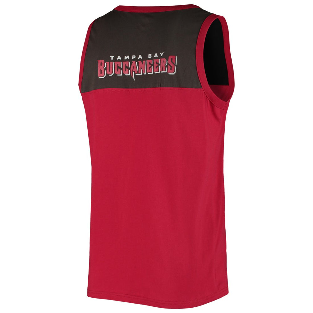 Tampa Bay Buccaneers Starter Logo Touchdown Fashion Tank Top Red/Pewter | NFL