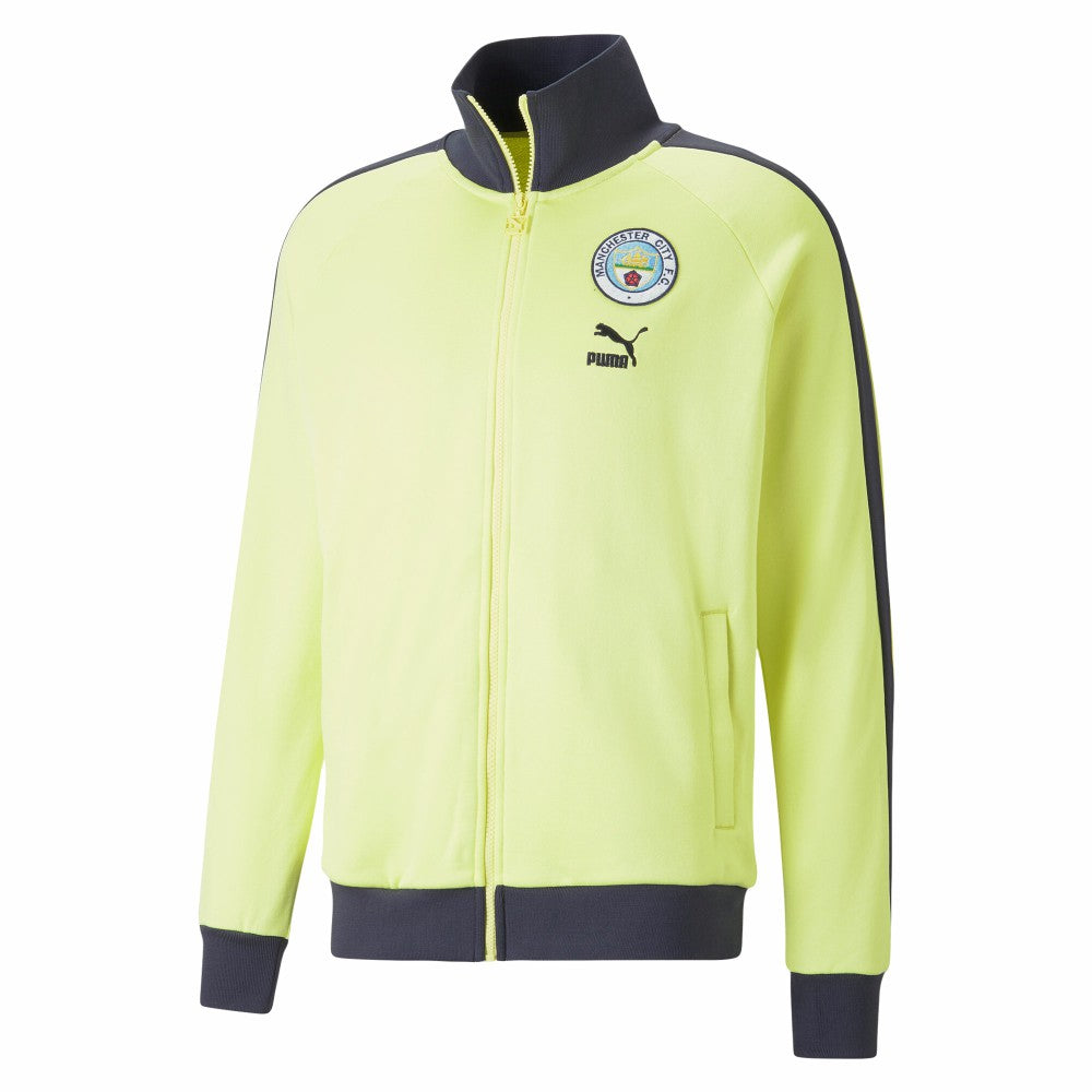 Manchester City ftblHeritage T7 Raglan Full-Zip Track Jacket Yellow | Puma