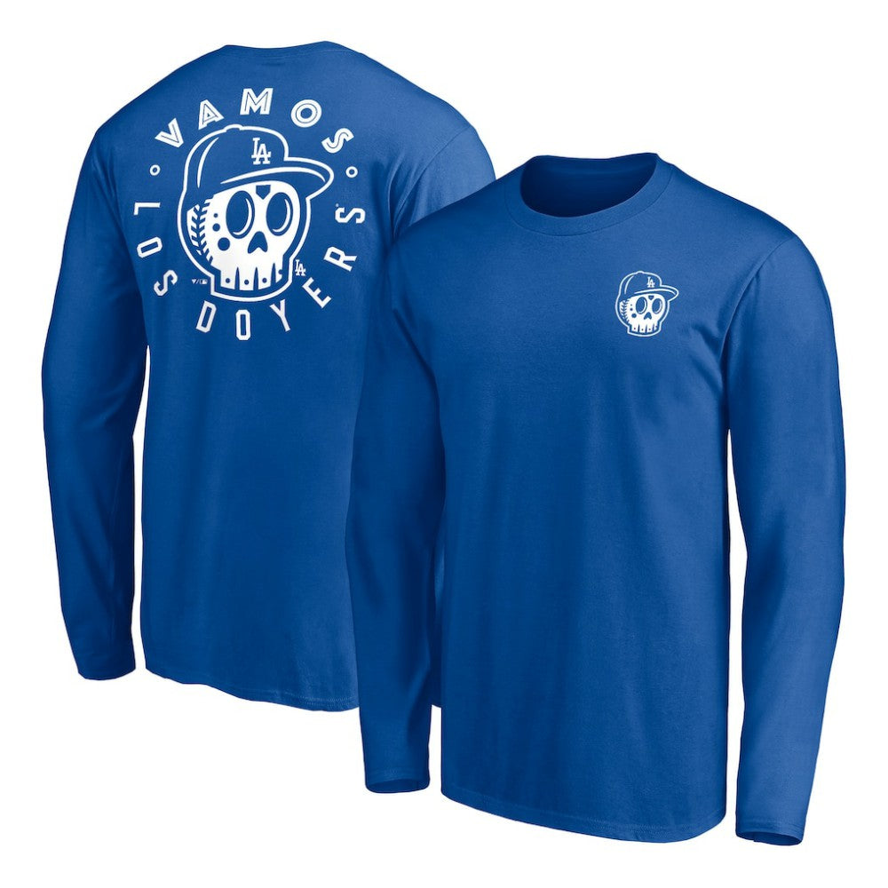 Los Angeles Dodgers Team Hometown Collection Sugar Skull Long Sleeve T-Shirt - MLB