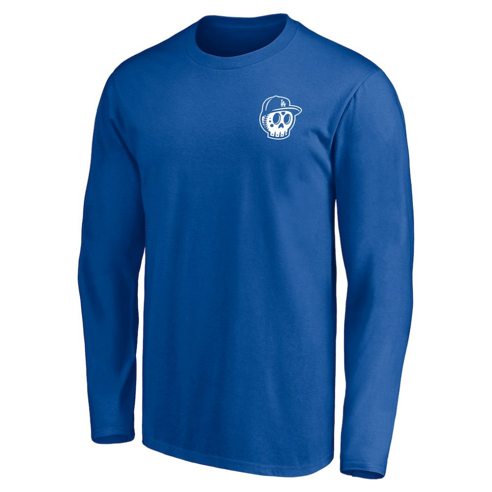 Los Angeles Dodgers Team Hometown Collection Sugar Skull Long Sleeve T-Shirt - MLB