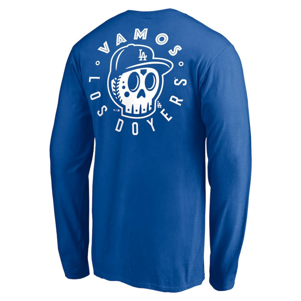 Los Angeles Dodgers Team Hometown Collection Sugar Skull Long Sleeve T-Shirt - MLB