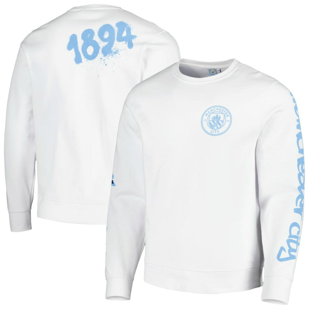 Manchester City Graffiti Pullover Sweatshirt White - FIFA World CUP