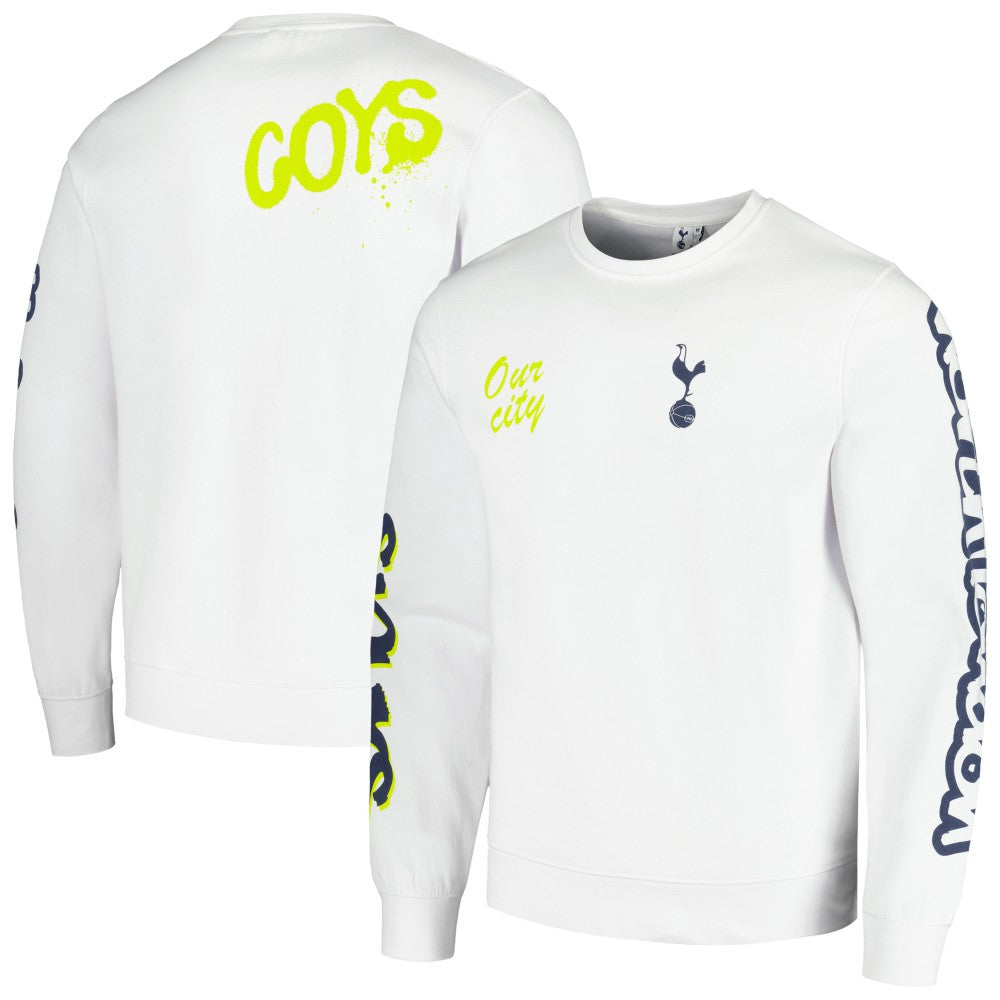 Tottenham Hotspur Graffiti Pullover Sweatshirt White - FIFA World CUP