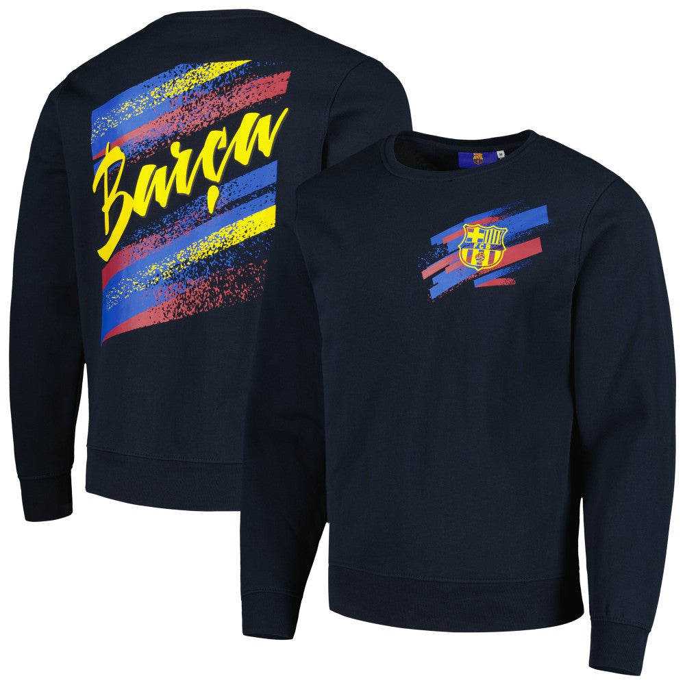 Barcelona Vintage Pullover Sweatshirt Navy - FIFA World CUP