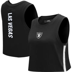 Las Vegas Raiders Pro Standard Women's Ombre Wordmark Classic Cropped Tank Top Black | NFL