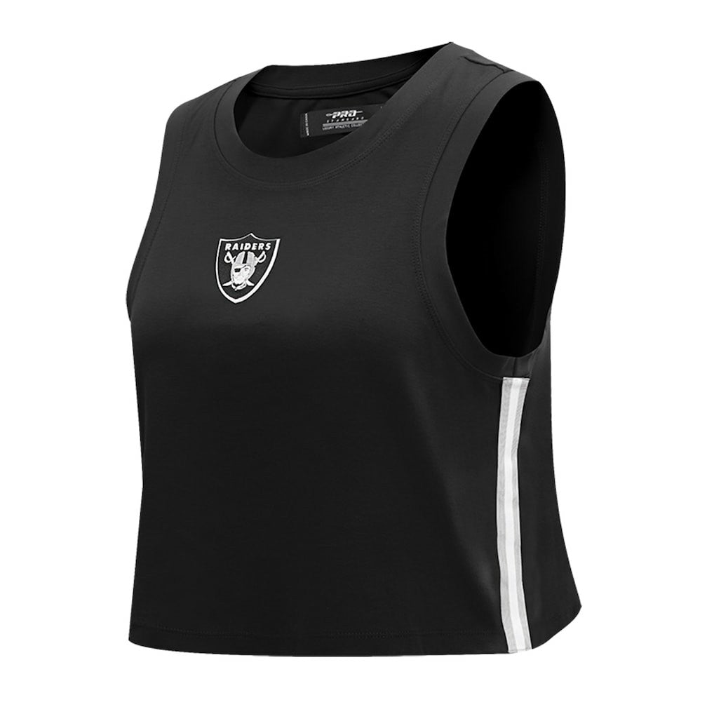 Las Vegas Raiders Pro Standard Women's Ombre Wordmark Classic Cropped Tank Top Black | NFL