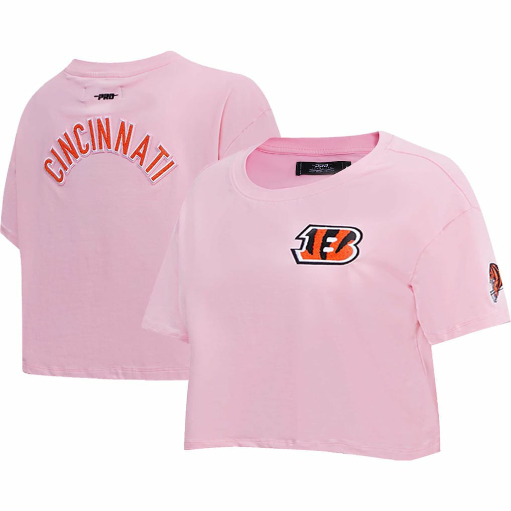 Cincinnati Bengals Pro Standard Women's Cropped Boxy T-Shirt Pink | NFL