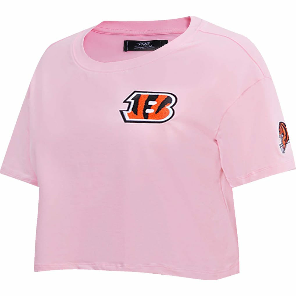 Cincinnati Bengals Pro Standard Women's Cropped Boxy T-Shirt Pink | NFL