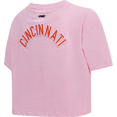 Cincinnati Bengals Pro Standard Women's Cropped Boxy T-Shirt Pink | NFL