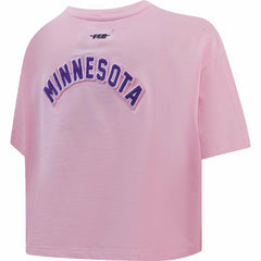 Minnesota Vikings Pro Standard Women's Cropped Boxy T-Shirt Pink | NFL