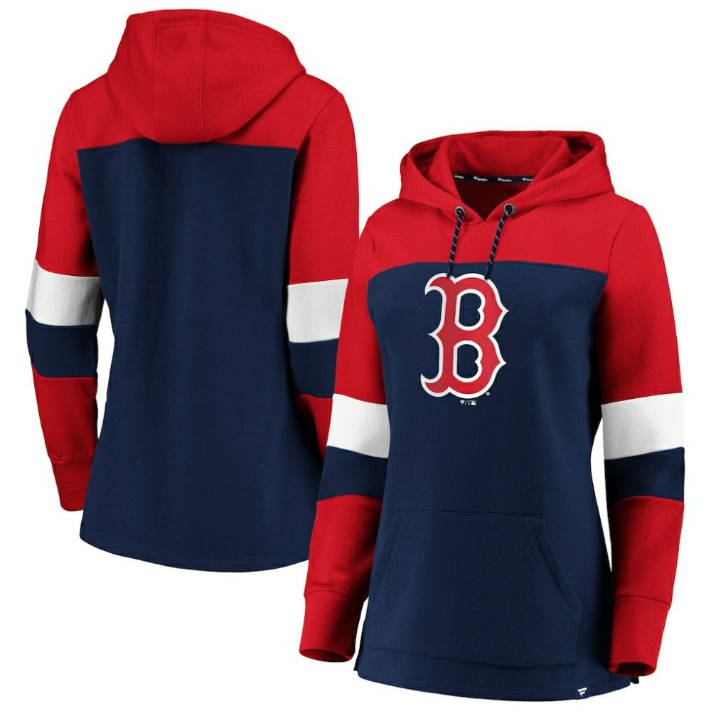 Boston Red Sox Women's Plus Size Colorblock Pullover Hoodie - MLB