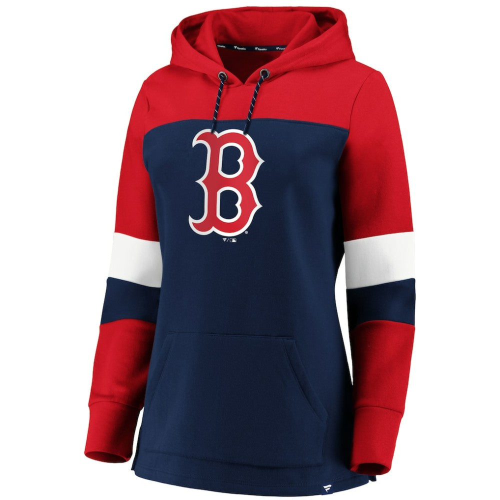 Boston Red Sox Women's Plus Size Colorblock Pullover Hoodie - MLB