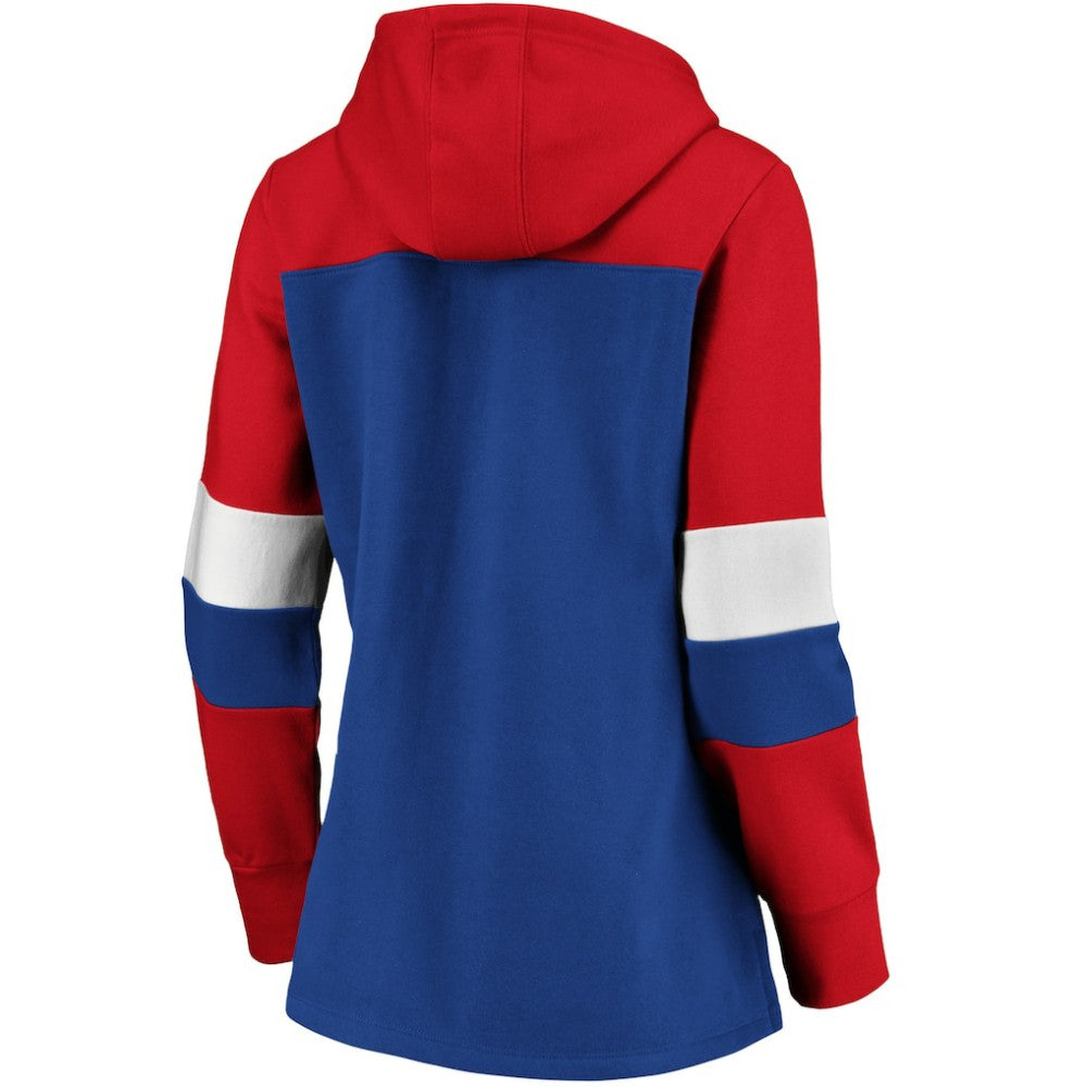 Chicago Cubs Women's Plus Size Colorblock Pullover Hoodie - MLB