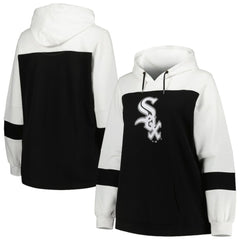 Chicago White Sox Women's Plus Size Colorblock Pullover Hoodie - MLB