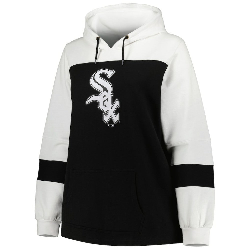 Chicago White Sox Women's Plus Size Colorblock Pullover Hoodie - MLB