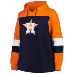 Houston Astros Women's Plus Size Colorblock Pullover Hoodie - MLB
