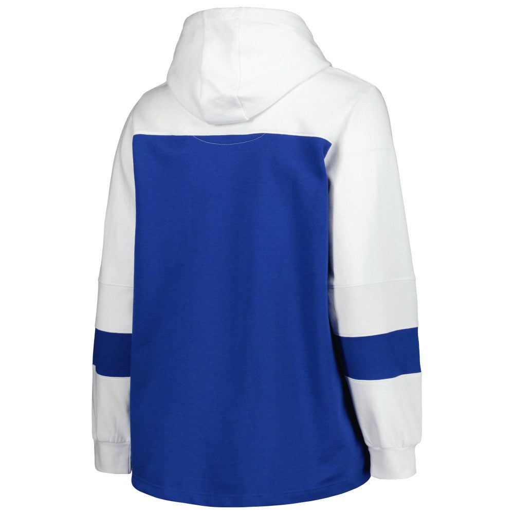 Los Angeles Dodgers Women's Plus Size Colorblock Pullover Hoodie - MLB