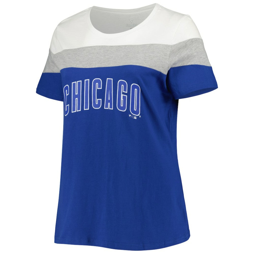 Chicago Cubs Women's Plus Size Colorblock T-Shirt - MLB