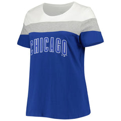 Chicago Cubs Women's Plus Size Colorblock T-Shirt - MLB