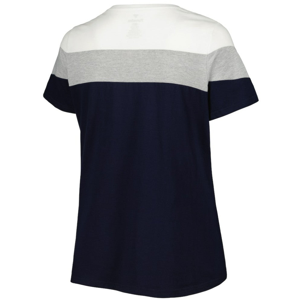 Cleveland Guardians Women's Plus Size Colorblock T-Shirt - MLB