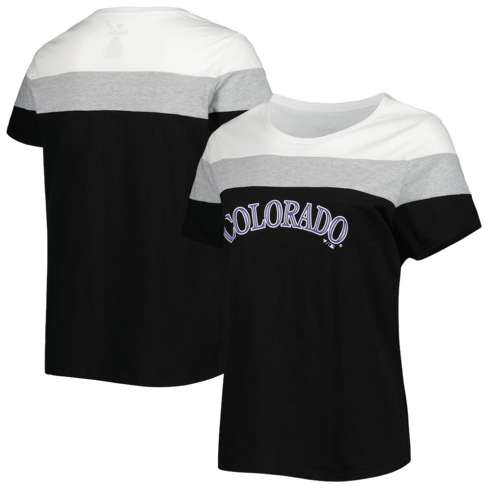 Colorado Rockies Women's Plus Size Colorblock T-Shirt - MLB