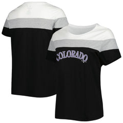 Colorado Rockies Women's Plus Size Colorblock T-Shirt - MLB