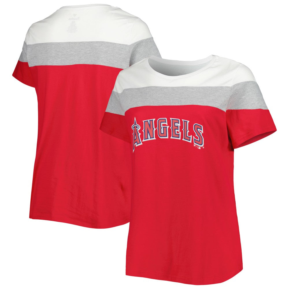 Los Angeles Angels Women's Plus Size Colorblock T-Shirt - MLB