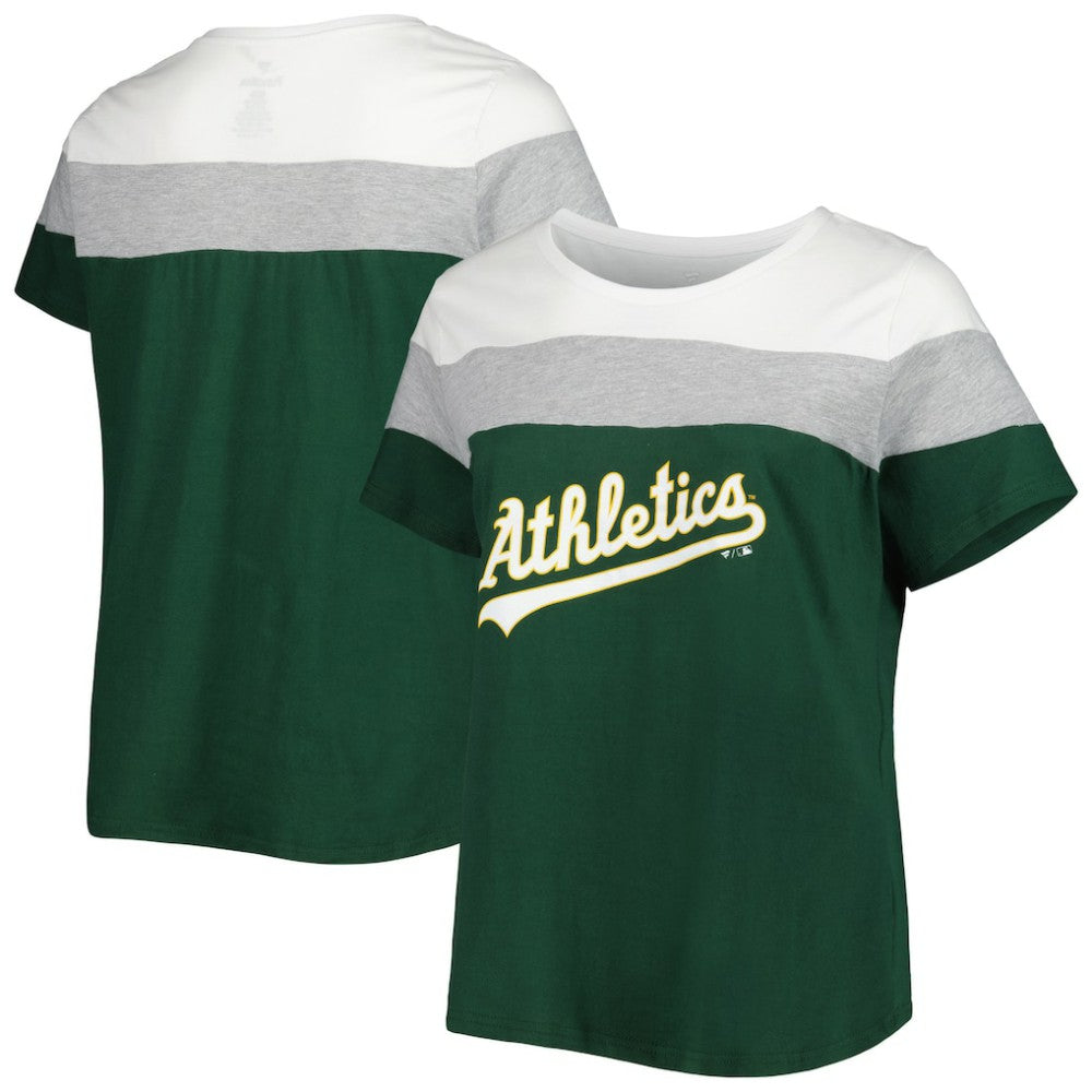 Athletics Women's Plus Size Colorblock T-Shirt - MLB