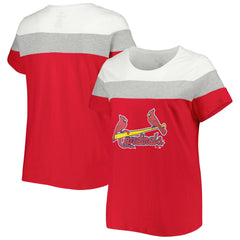 St. Louis Cardinals Women's Plus Size Colorblock T-Shirt - MLB