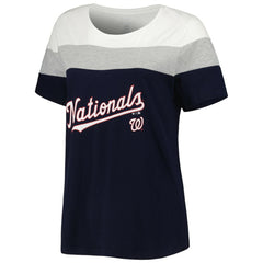 Washington Nationals Women's Plus Size Colorblock T-Shirt - MLB