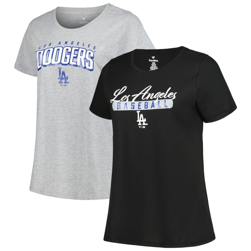 Los Angeles Dodgers Profile Women's Plus Size T-Shirt Combo Pack - MLB