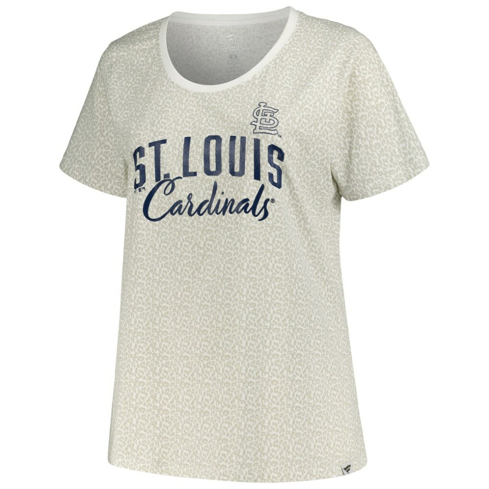 St. Louis Cardinals Profile Women's Plus Size Leopard T-Shirt - MLB