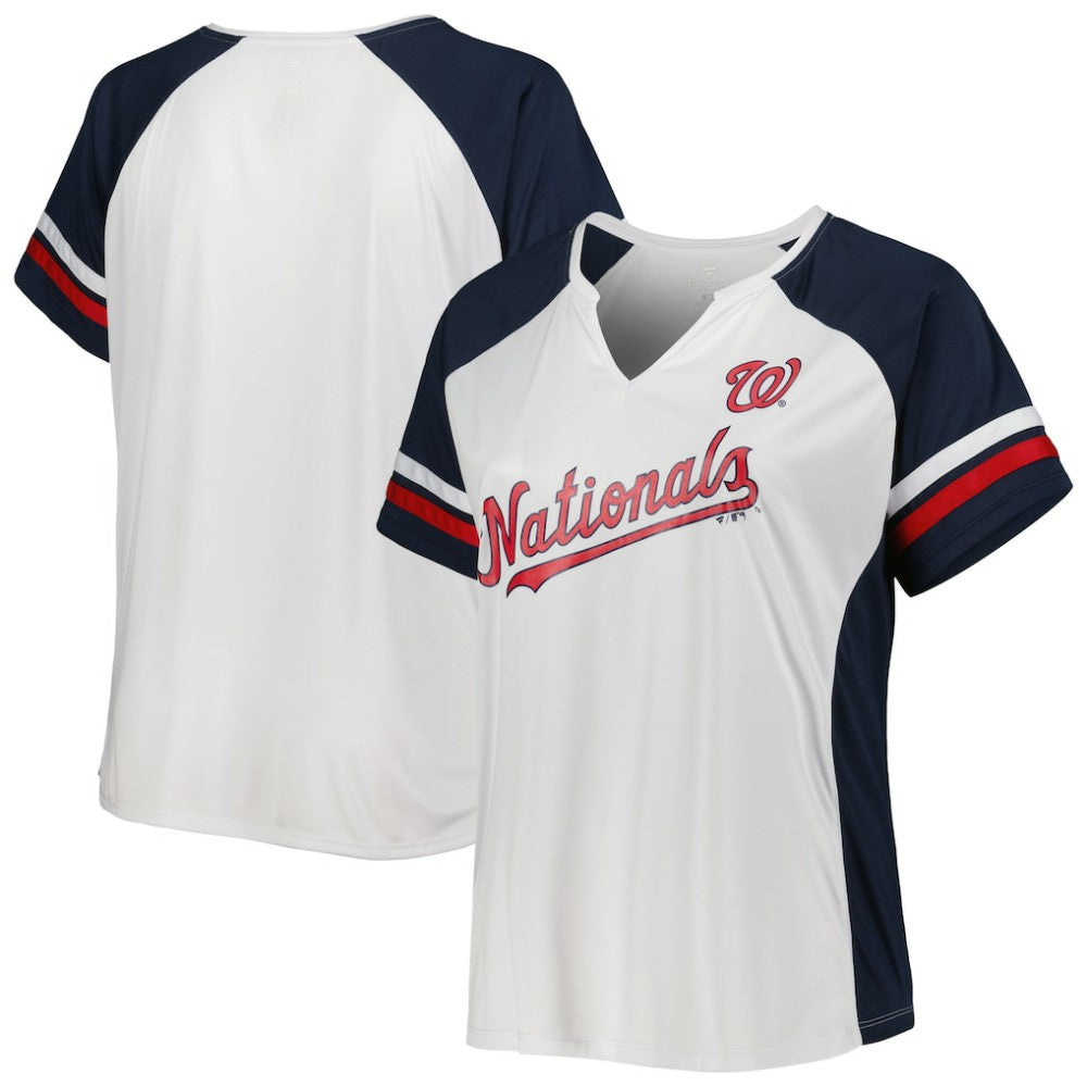 Washington Nationals Women's Plus Size Notch Neck T-Shirt - MLB