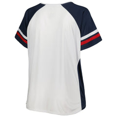 Washington Nationals Women's Plus Size Notch Neck T-Shirt - MLB