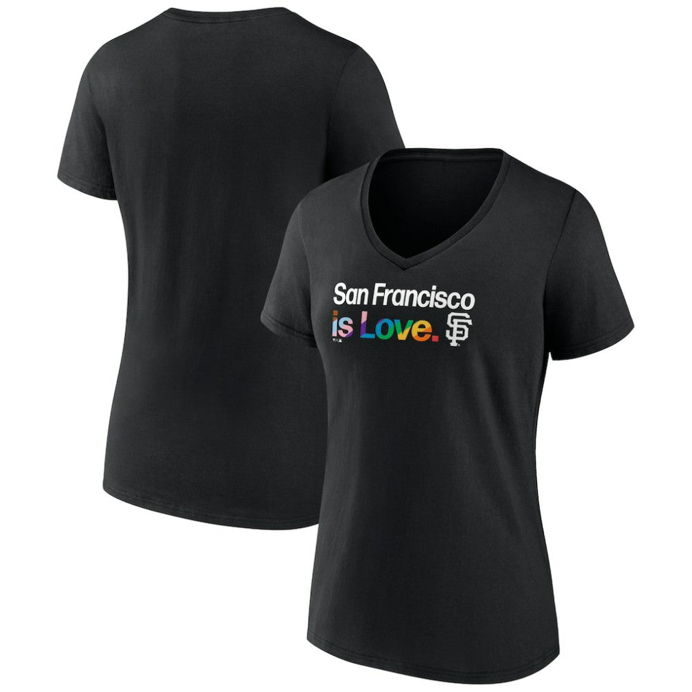 San Francisco Giants Profile Women's Plus Size Pride V-Neck T-Shirt - MLB