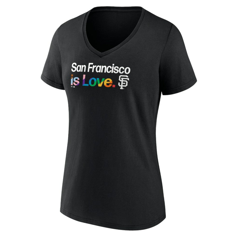 San Francisco Giants Profile Women's Plus Size Pride V-Neck T-Shirt - MLB