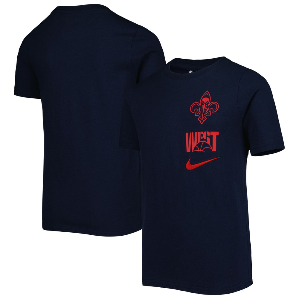 New Orleans Pelicans Youth Vs Block Essential T-Shirt Navy - NBA
