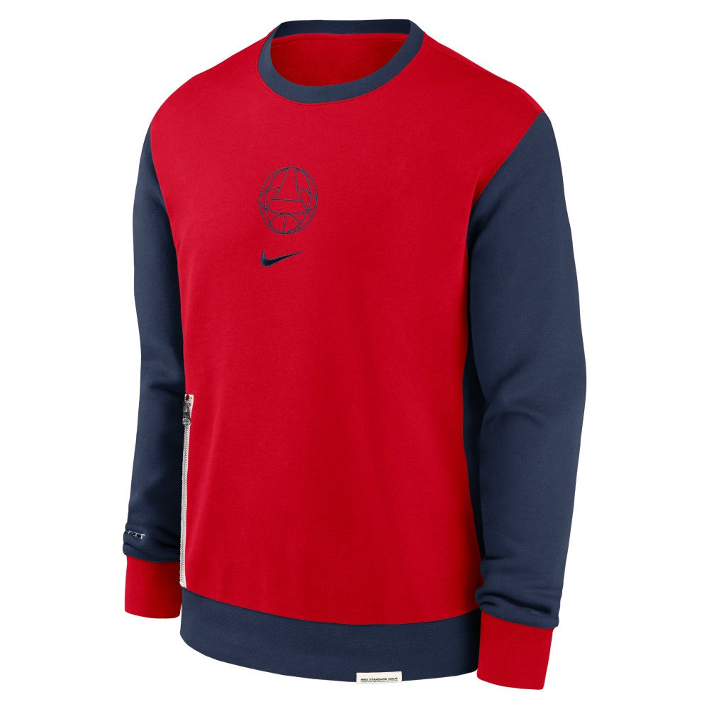 Paris Saint-Germain 2023/24 Standard Issue Travel Performance Pullover Sweatshirt Red | Nike