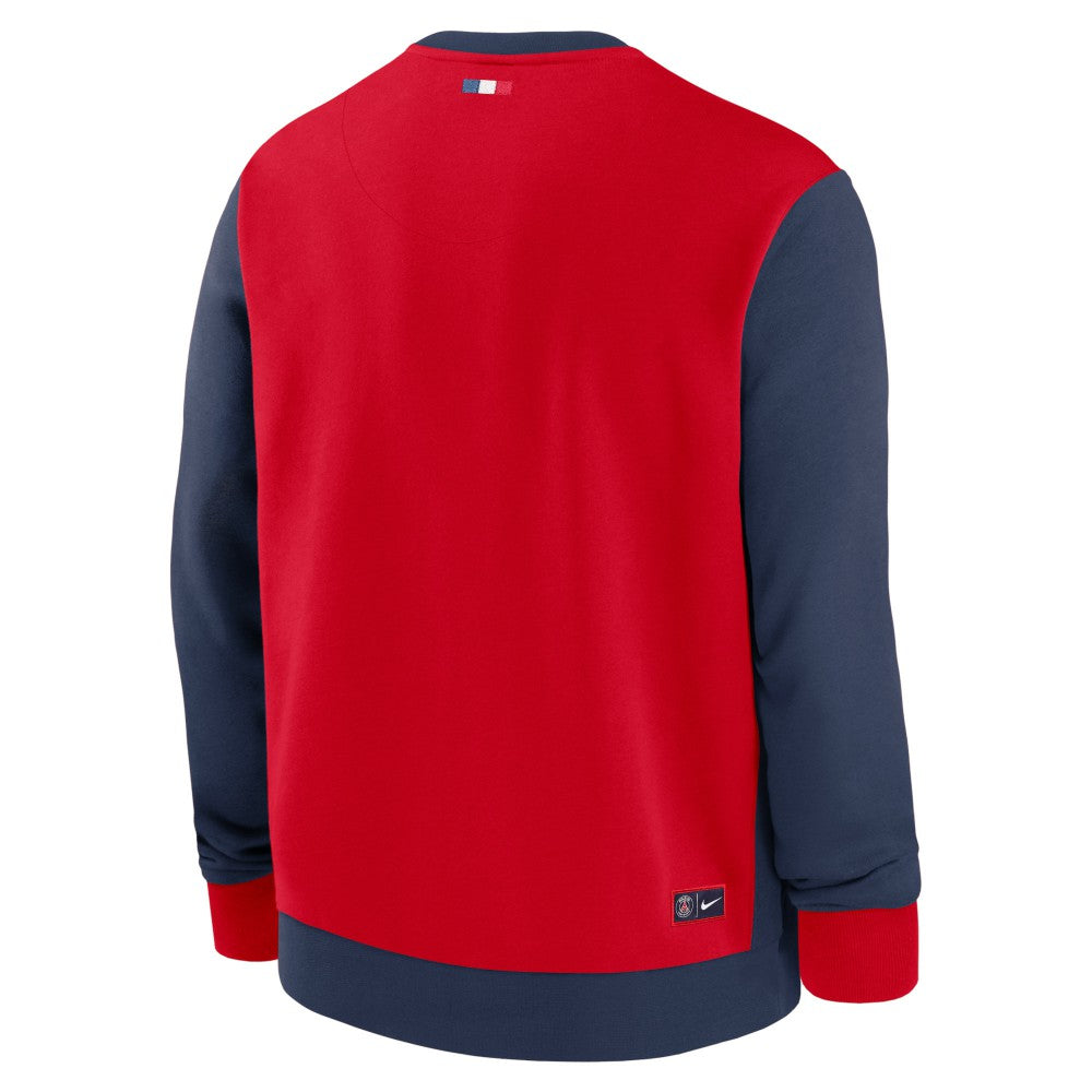 Paris Saint-Germain 2023/24 Standard Issue Travel Performance Pullover Sweatshirt Red | Nike