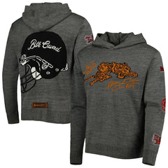 Cincinnati Bengals x BlaCkOWned Stripes Don't Come Easy Pullover Hoodie Gray | NFL