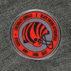 Cincinnati Bengals x BlaCkOWned Stripes Don't Come Easy Pullover Hoodie Gray | NFL