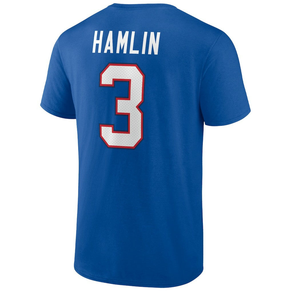 Damar Hamlin Buffalo Bills Icon Name & Number T-Shirt Royal | NFL