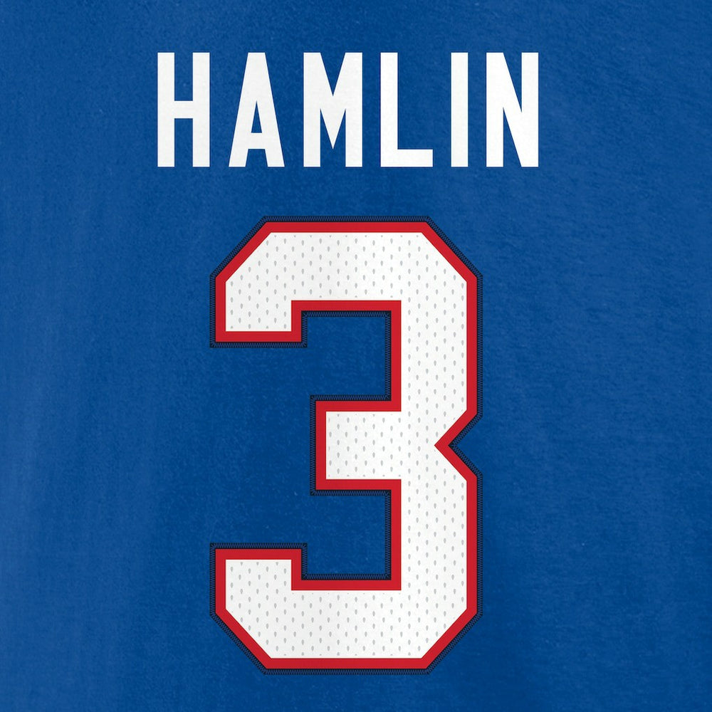 Damar Hamlin Buffalo Bills Icon Name & Number T-Shirt Royal | NFL