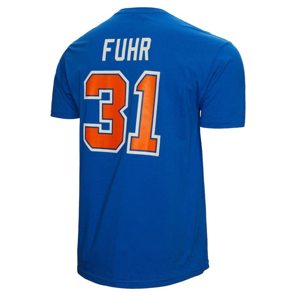 Grant Fuhr Edmonton Oilers Mitchell & Ness Name & Number T-Shirt - Royal - NHL