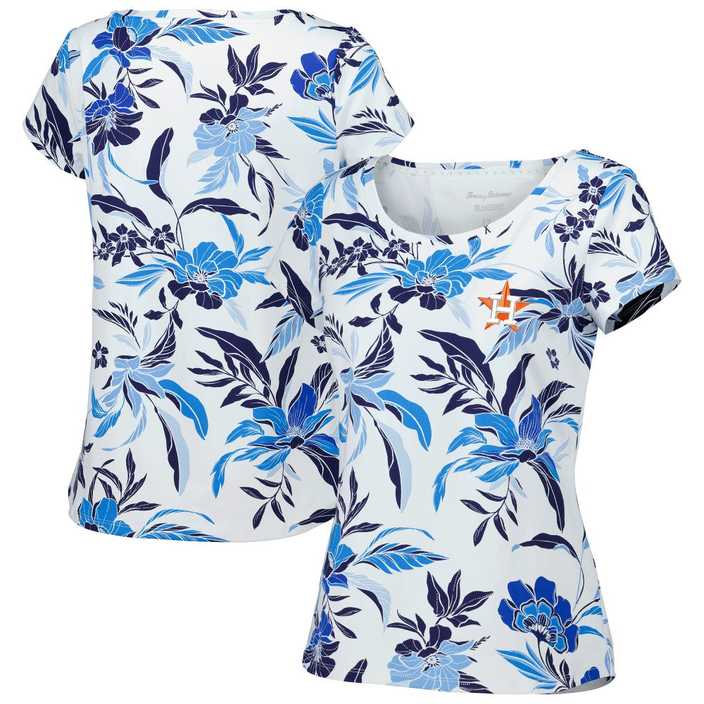 Houston Astros Tommy Bahama Women's Aubrey Romantic Blooms IslandZone T-Shirt - MLB