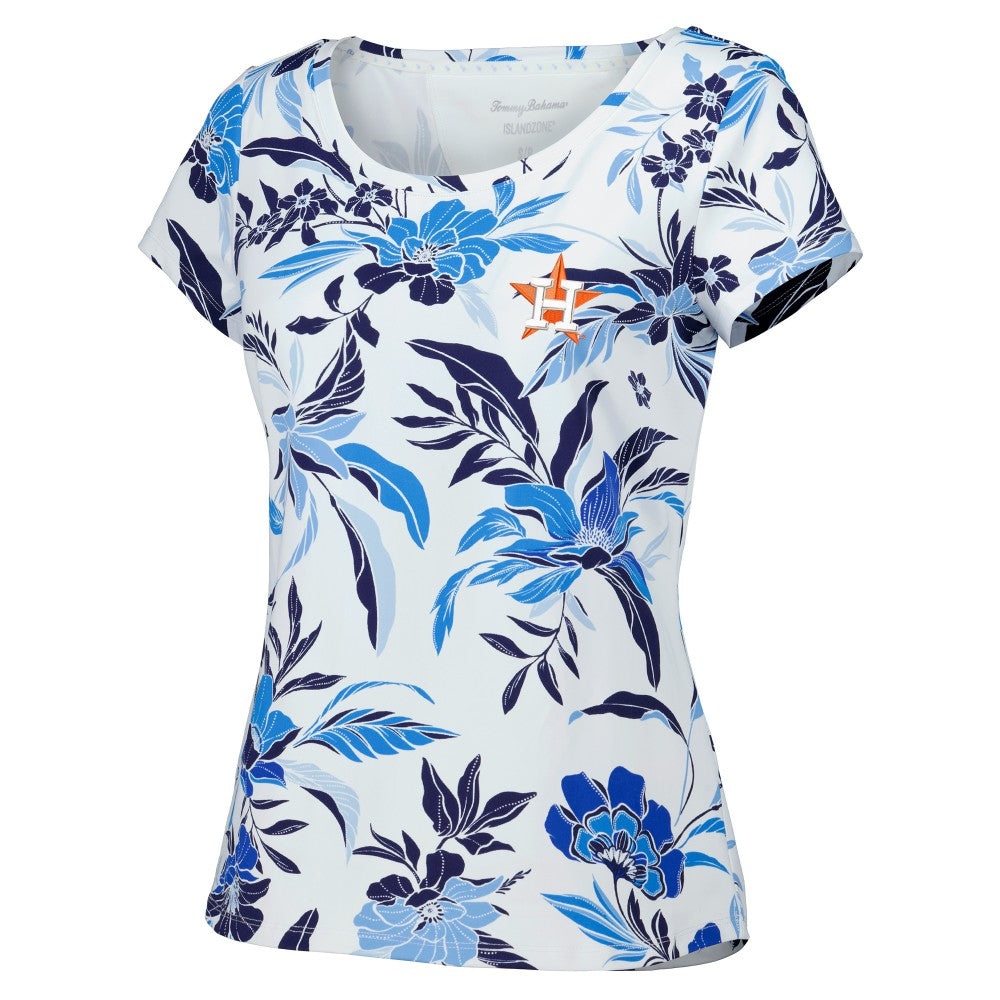 Houston Astros Tommy Bahama Women's Aubrey Romantic Blooms IslandZone T-Shirt - MLB
