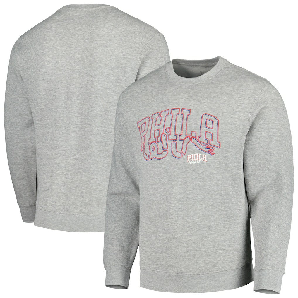 Philadelphia 76ers Stadium Essentials Unisex Element Logo Pop Pullover Sweatshirt Heather Gray - NBA