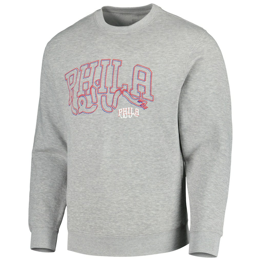 Philadelphia 76ers Stadium Essentials Unisex Element Logo Pop Pullover Sweatshirt Heather Gray - NBA