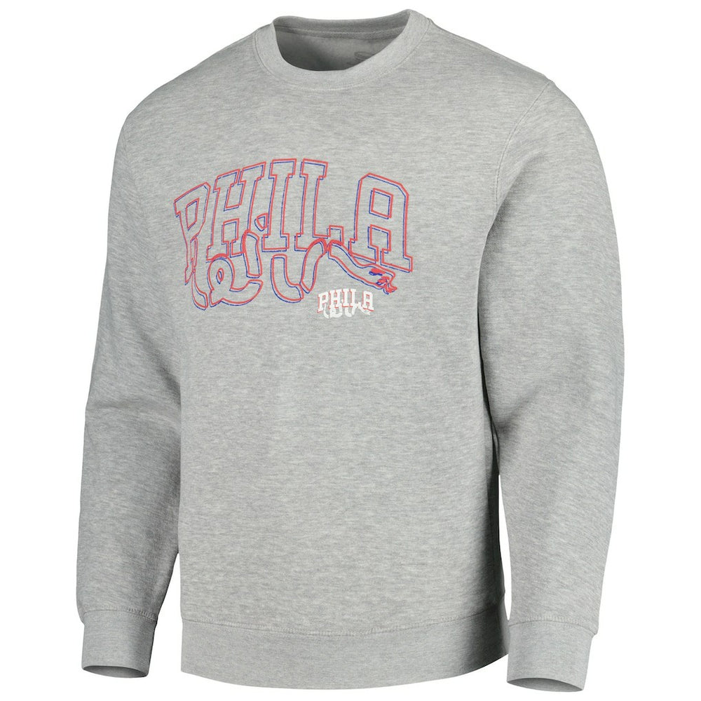 Philadelphia 76ers Stadium Essentials Unisex Element Logo Pop Pullover Sweatshirt Heather Gray - NBA